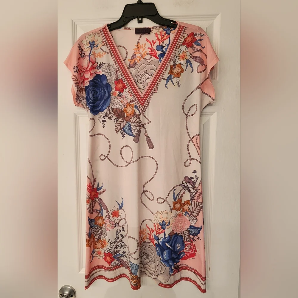 HALE BOB Floral Printed Vneck Lightweight Midi Dress Size Small - Picture 2 of 10